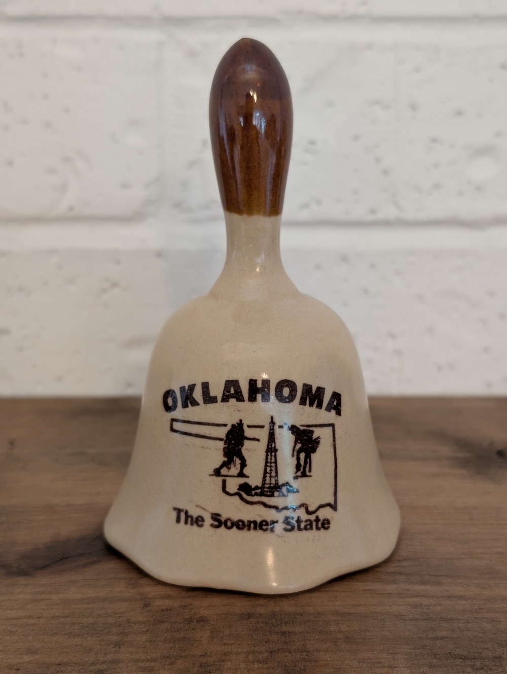 Vintage Oklahoma Souvenir‎ Ceramic Bell - The Sooner State
